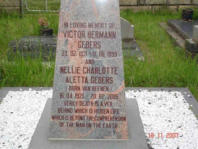 GEBERS Victor Hermann 1921-1999 & Nellie Charlotte Aletta VAN REENEN 1925-2005