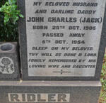 RIDLER John Charles 1905-1954