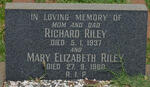 RILEY Richard -1937 & Mary Elizabeth -1960