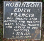 ROBINSON Edith Francis 1923-2001