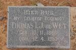 WET Thomas I.J., de 1866-1953