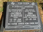 EEDEN Jacobus Albertus, van 1941-2004 & Dina Carolina JANSE VAN RENSBURG 1941-