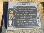ASHWELL Hester Petronella nee HAGGARD 1942-2004