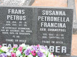 FABER Frans Petrus 1914-1995 & Susanna Petronella Francina SWANEPOEL 1923-2007
