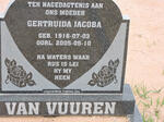 VUUREN Gertruida Jacoba, van 1916-2005