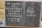 WYK Hester Engela Elizabeth, van nee V.D.WESTHUIZEN 1909-1994