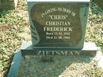 ZIETSMAN Christian Frederick 1925-1994