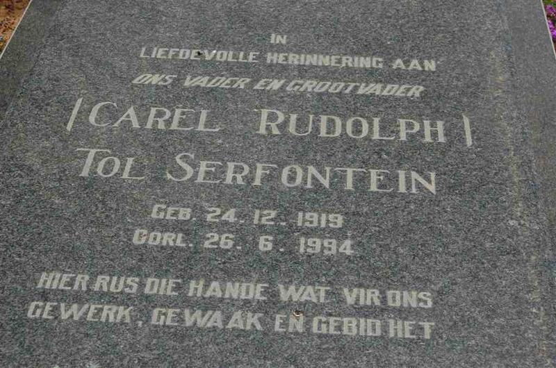SERFONTEIN Carel Rudolph 1919-1994