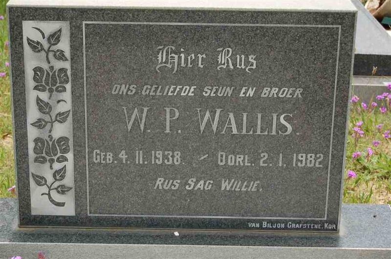WALLIS W.P. 1938-1982