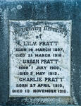 PRATT Lily 1897-1918 :: PRATT Urban 1900-1913 :: PRATT Charlie 1910-1910