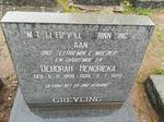 GREYLING Deborah Hendrieka 1908-1970