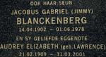 BLANCKENBERG Jacobus Gabriel 1902-1978 & Audrey Elizabeth LAWRENCE 1909-2001