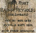 REYNOLDS Sarah nee LOMBARD 1852-1926