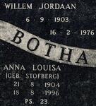 BOTHA Willem Jordaan 1903-1976 & Anna Louisa STOFBERG 1904-1996