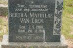 EDEN Bertha Mathilda, van 1960-1960