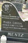 MENTZ Maria Louisa nee BOTHA 1903-1989