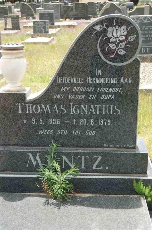 MENTZ Thomas Ignatius 1896-1979