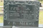 MERWE Andries J.L.E. 1898-1961, v.d. & Maria M.J. BESTER 1904-1967