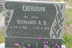EBERSOHN Hermanus A.B. 1887-1975