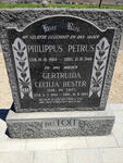 TOIT Philippus Petrus, du 1904-1948 & Gertruida Cecilia Hester DU TOIT 1905-1983