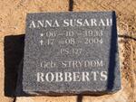 ROBBERTS Anna Susarah nee STRYDOM 1933-2004