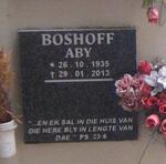 BOSHOFF Aby 1935-2013