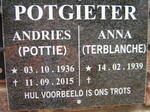POTGIETER Andries 1936-2015 & Anna TERBLANCHE 1939 -
