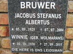 BRUWER Jacobus Stefanus Albertus 1925-2004 & Winnie WOLMARANS 1930-2015