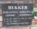 BEKKER Johannes 1937-2011 & Johanna 1939-