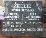 ZEELIE Ockert Johannes 1950-2012 & Ella Catherina 1952-