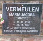 VERMEULEN Maria Jacoba 1959-2012