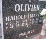 OLIVIER Harold 1928-2014 & Maryna 1939-2014
