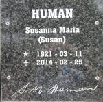 HUMAN Susanna Maria 1921-2014