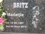 BRITZ Marietjie 1957-2015