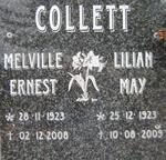 COLLETT Melville Ernest 1923-2008 & Lilian May 1923-2009