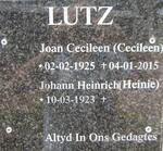 LUTZ Johann Heinrich 1923- & Joan Cecileen 1925-2015