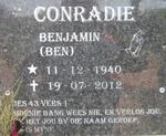CONRADIE Benjamin 1940-2012