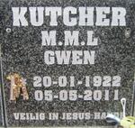 KUTCHER M.M.L. 1922-2011