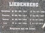 LIEBENBERG Christiaan 1911-1992 :: LIEBENBERG Francina 1917-1997