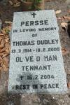 PERSSE Thomas Dudley 1914-2000 & Olive D?han Tennant -2004