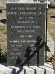 PAUL Denzil Crighton 1915-1996 & Barbara E.T. CHRISTIE 1912-2003
