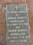 McFARLANE Ronald Kenneth 1898-1953 & Eileen Harriet 1894-1977