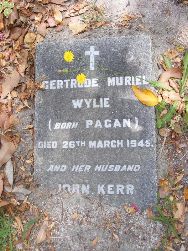 WYLIE John Kerr & Gertrude Muriel PAGAN -1945