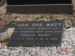 WATT Gerald Henry, van der 1930-1989