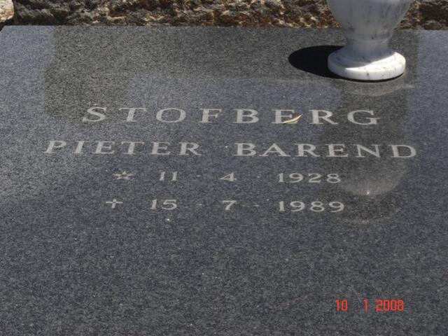 STOFBERG Pieter Barend 1928-1989