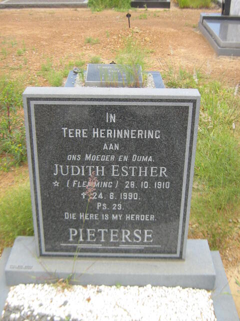 PIETERSE Judith Esther nee FLEMMING 1910-1990