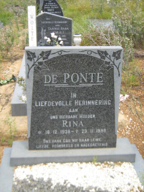 PONTE Rina, de 1938-1998