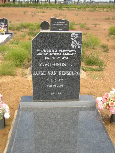 RENSBURG Marthinus J., Janse van 1926-2008