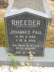 RHEEDER Johannes Paul 1950-1994