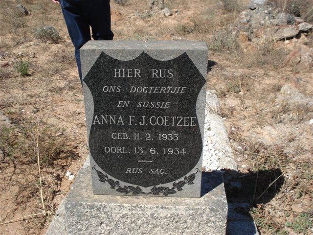 COETZEE Anna F.J. 1933-1934